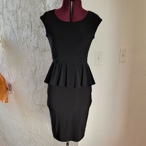 Ronni Nicole Peplum Black Dress